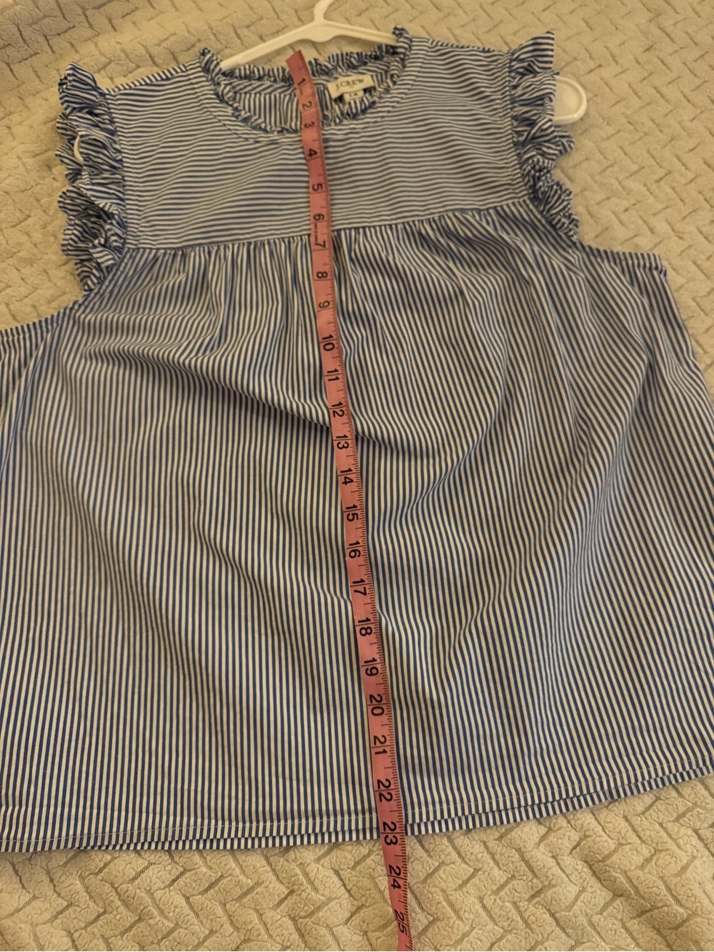 J. Crew Blue and White Striped Sleeveless Blouse - Picture 11 of 11